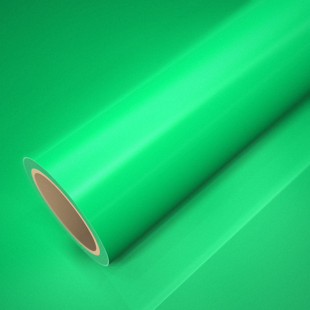 Rolle Folie ICR® Fantastic Green auf einem Bogen derselben Folie