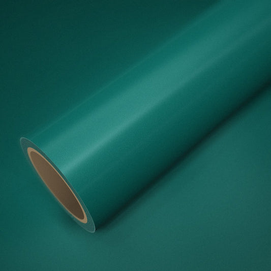 Rolle Folie ICR® Aston-Grün auf einem Bogen derselben Folie