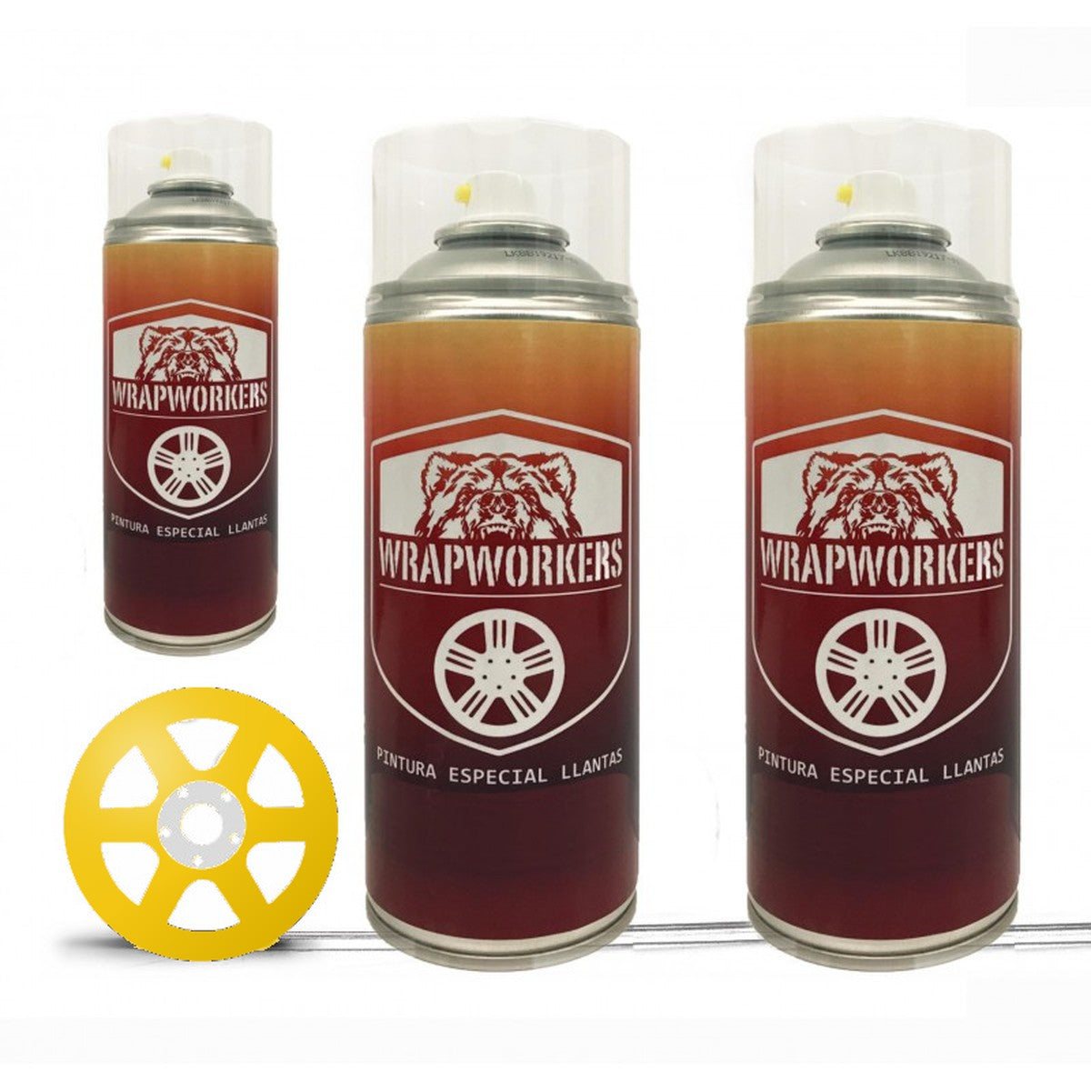 Felgenlack-Spray-Set · Gelb Glanz