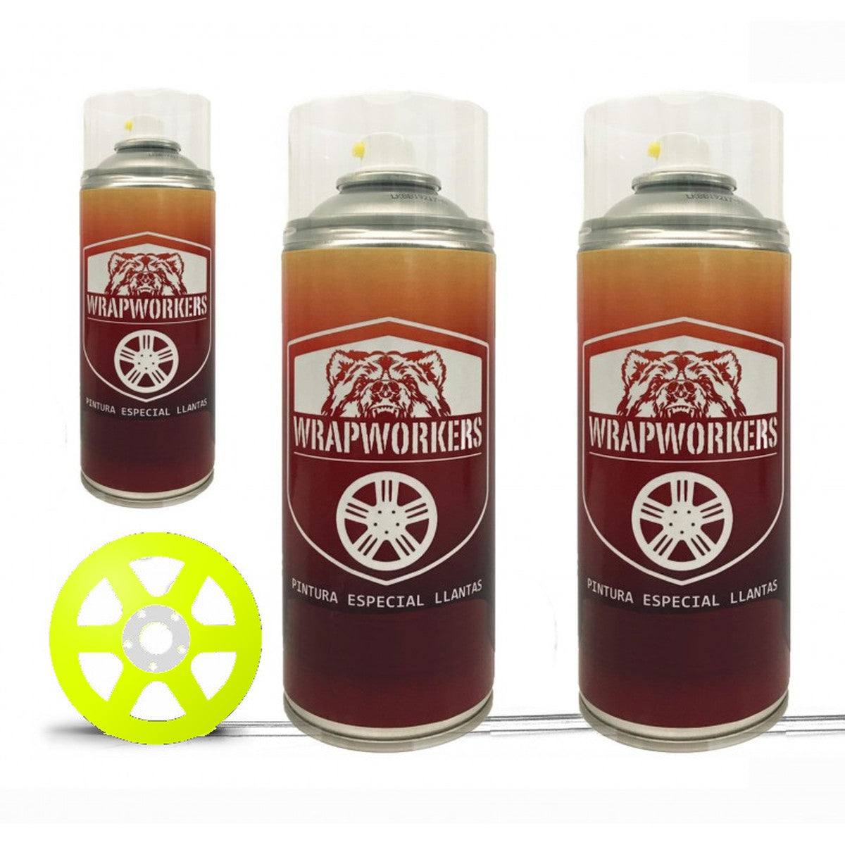 Felgenlack-Spray-Set · Neongelb Glanz