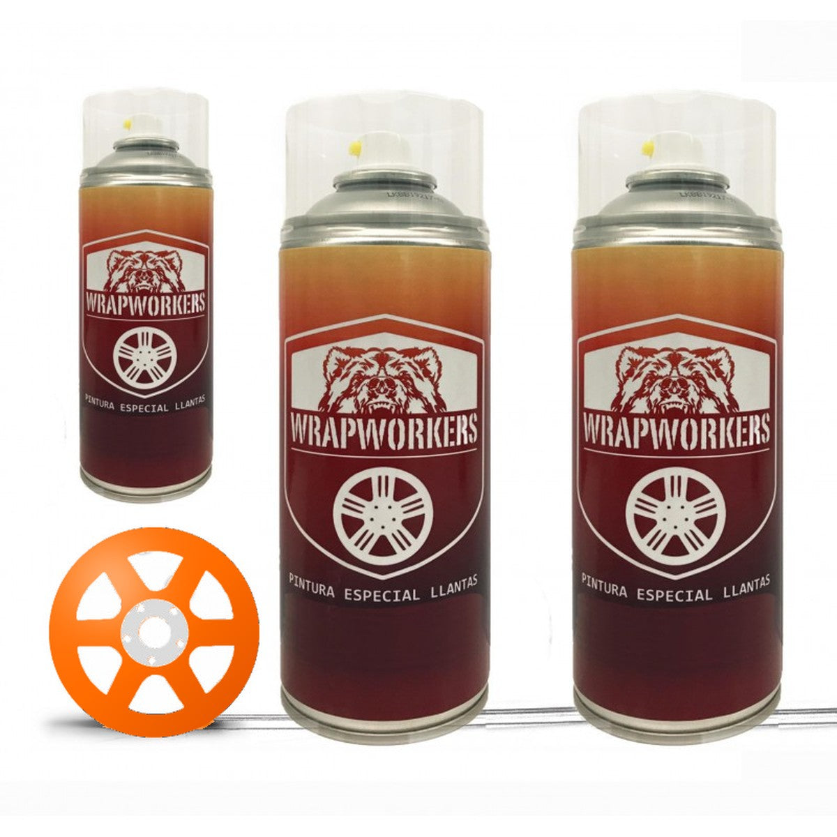Felgenlack-Spray-Set · Neonorange Glanz