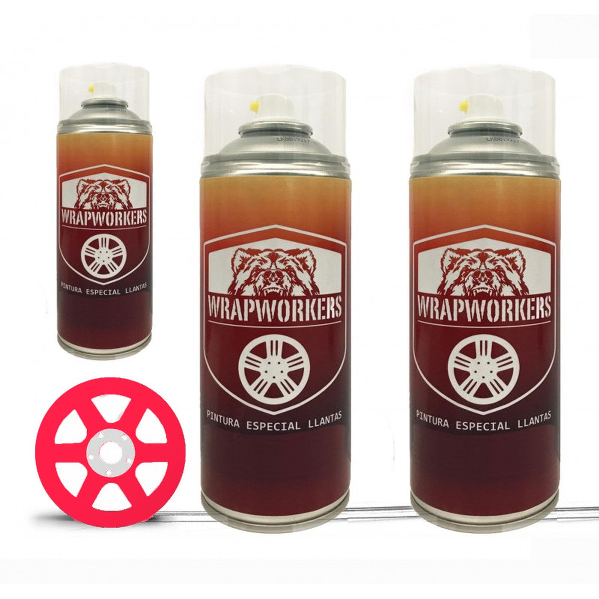 Felgenlack-Spray-Set · Neonrot Matt