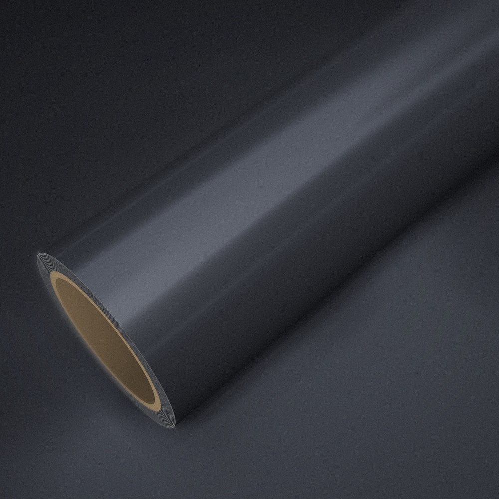 Rolle Folie Chrom Satin Gunmetal auf einem Bogen derselben Folie
