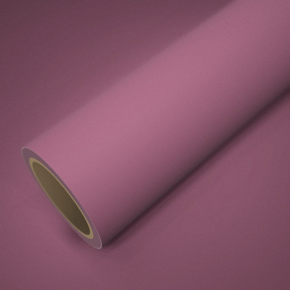Rolle Folie Rosa Matt auf einem Bogen derselben Folie