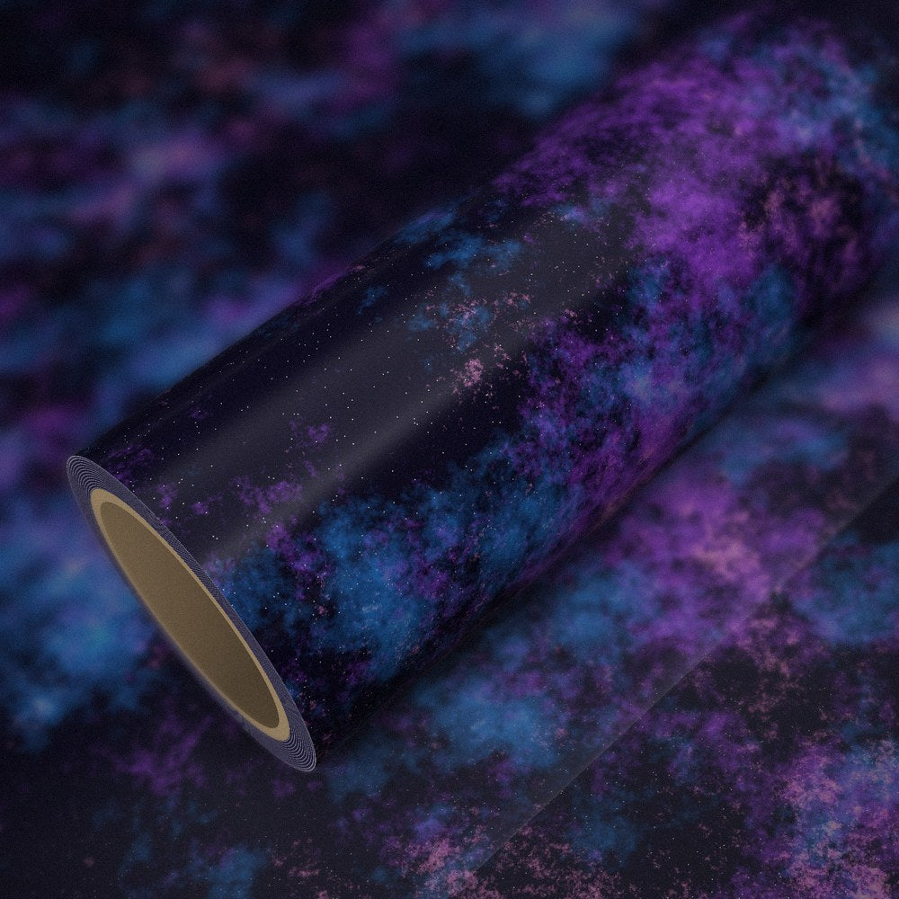 Rolle Folie Galaxie auf einem Bogen derselben Folie