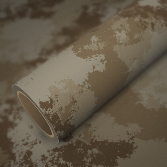 Rolle Folie Camouflage Sand auf einem Bogen derselben Folie