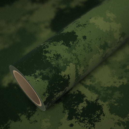 Rolle Folie Camouflage Dschungel auf einem Bogen derselben Folie