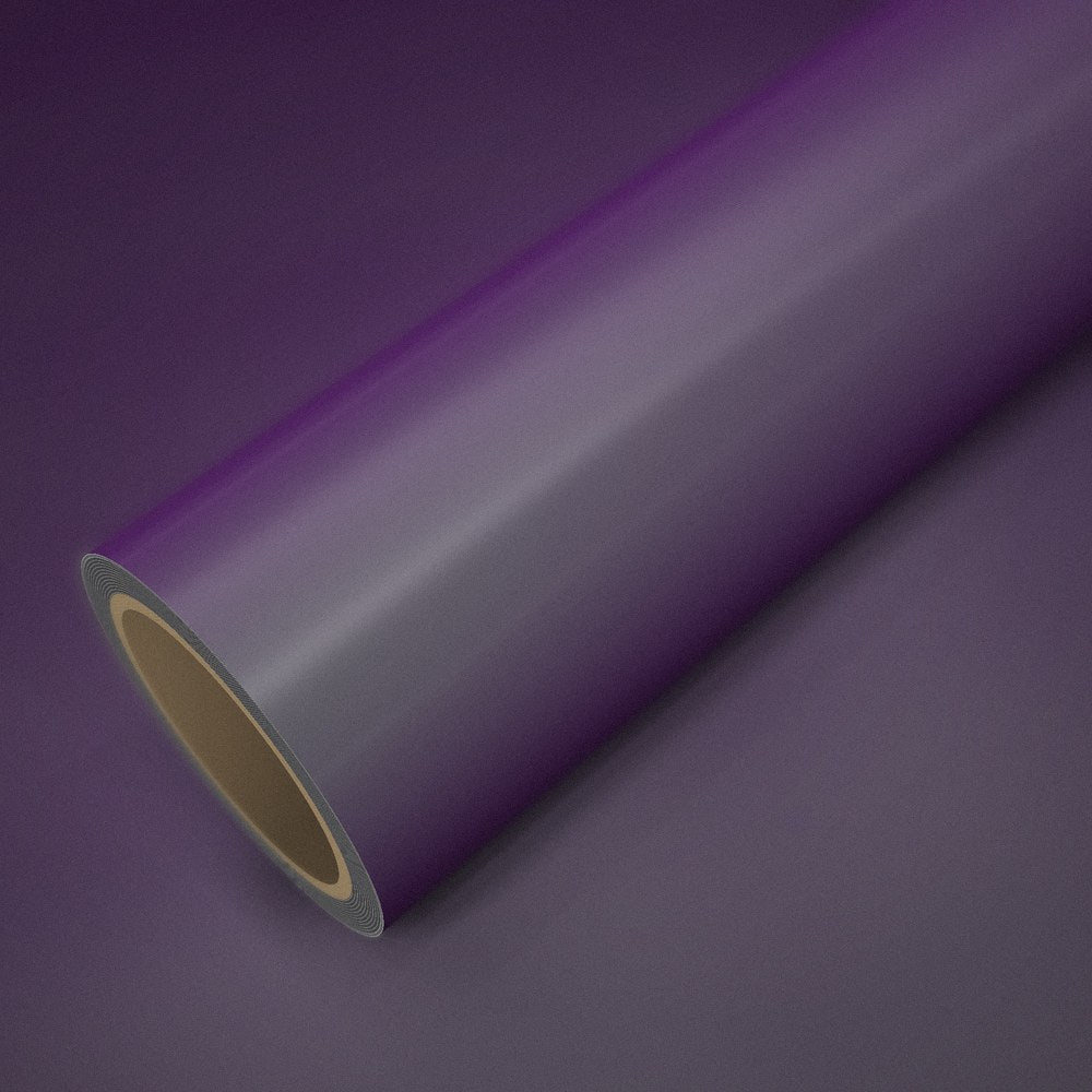 Rolle Folie ICR® Magic Grau zu Violett auf einem Bogen derselben Folie