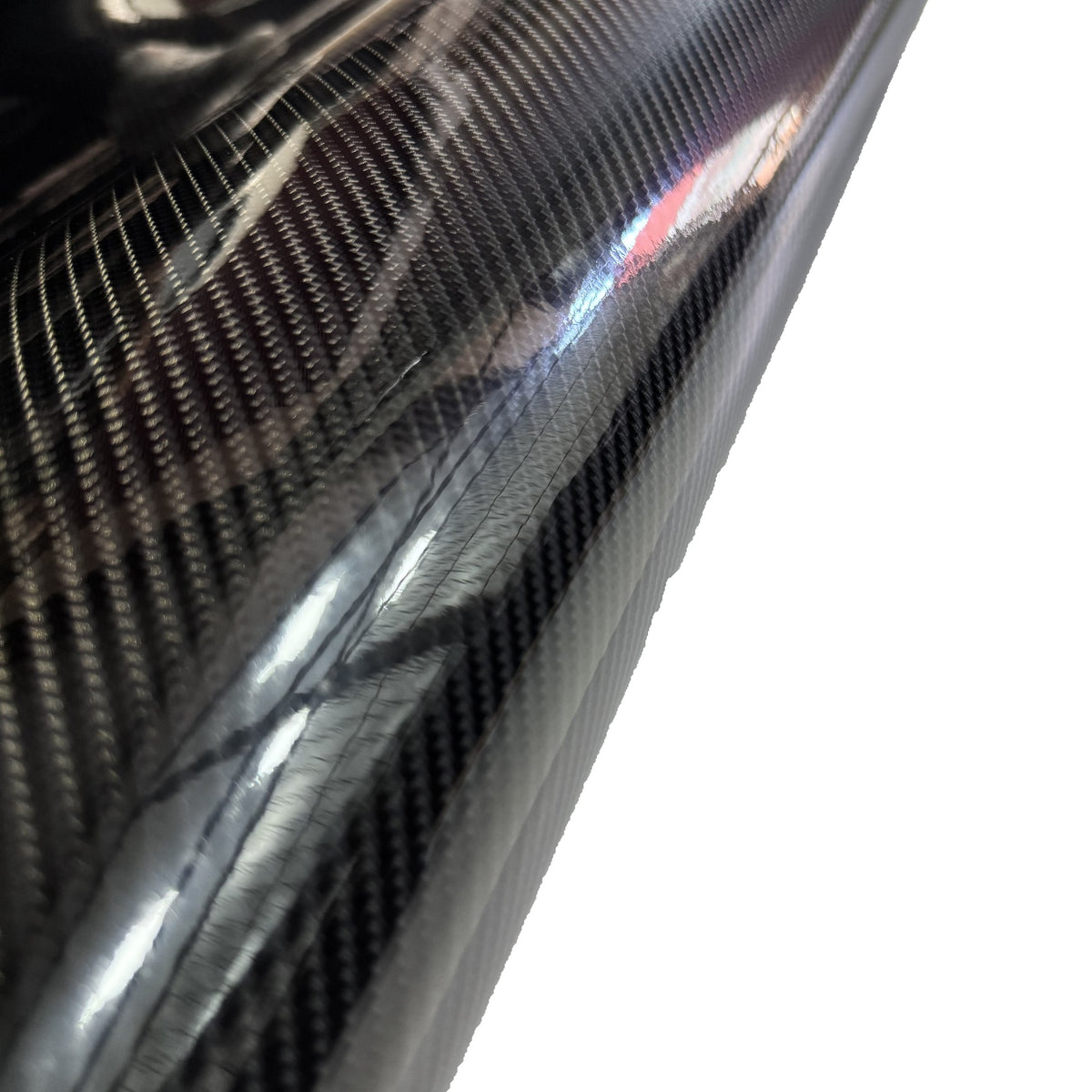 Detail der Struktur der Carbonfolie Schwarz glänzend Premium